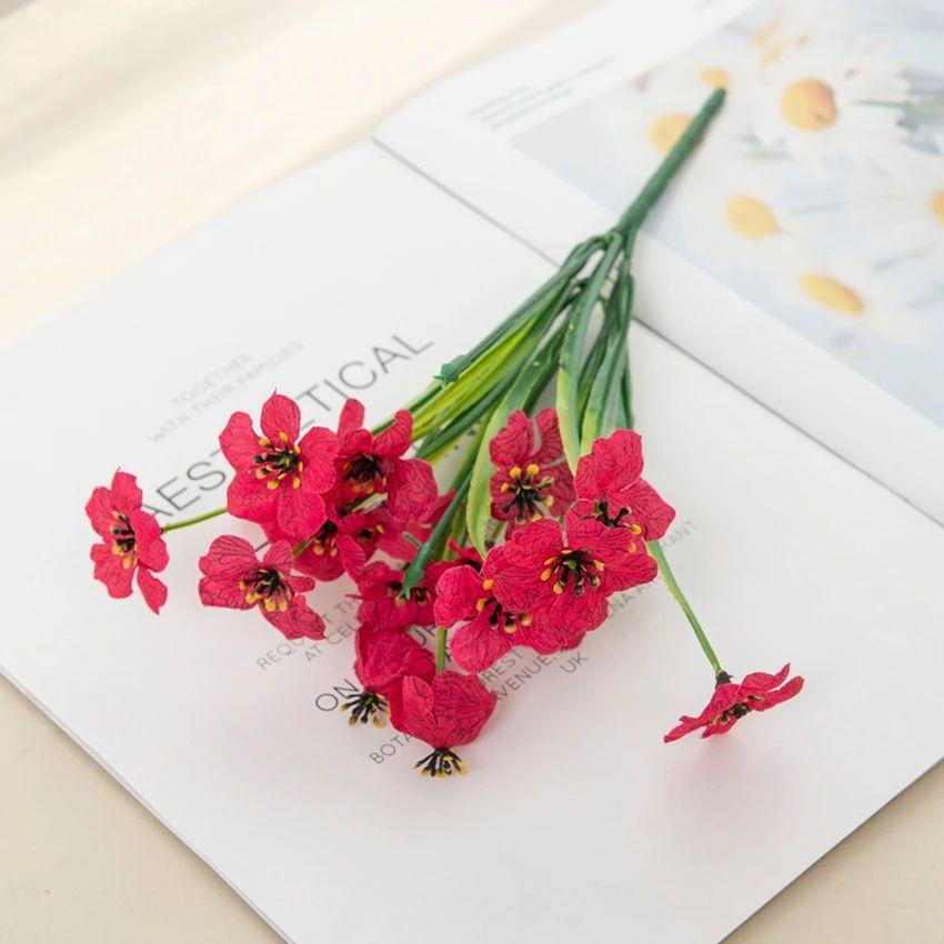 

Artificial Plants Flower Violet Grass Wedding bridal bouquets Home Vase Outdoor Garden Arch wall bonsai Festival Diy Gifts Decor 3pcs