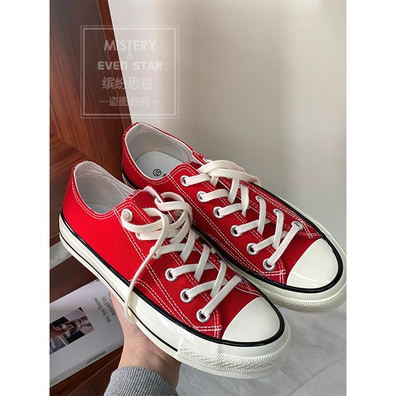 

Классические парусиновые туфли большие красные мужские и женские парные туфли 18 44 ярко-красный