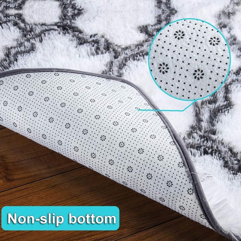 Anti-Slip Living Room Bedroom Plush Carpet Floor Mat Area Rug Fluffy Soft Decoration