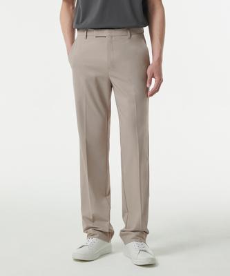 Sporty Straight Slacks [Light Beige]