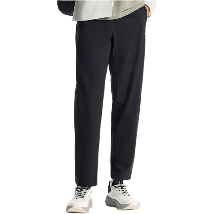 Anta Training Series Solid Color Mid-Rise Breathable Versatile Pants Men Pants Black 152627301D-1