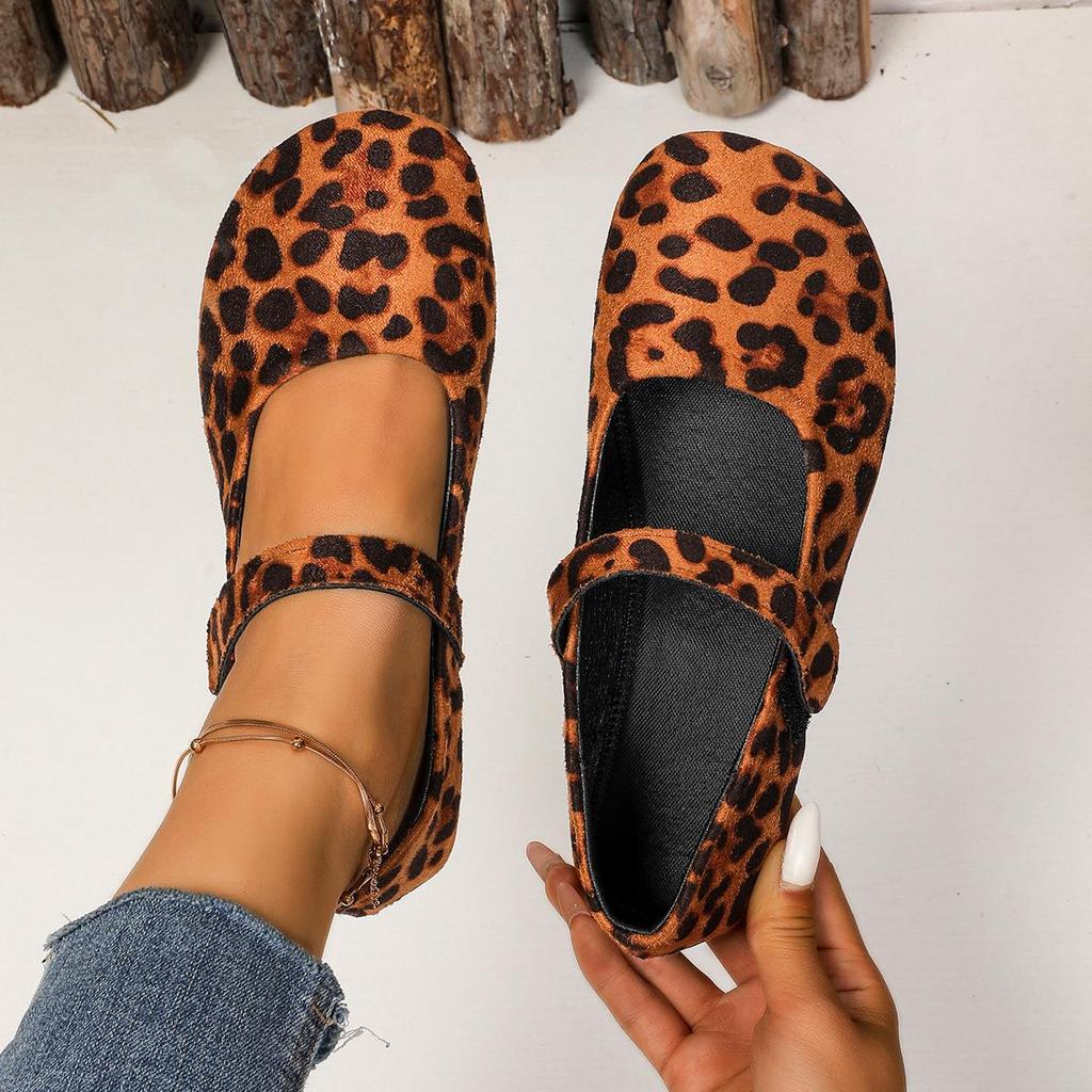 Mary Jane Flats - 2024 Spring/Autumn Retro Plus Size French Style One-Strap Low-Cut Leather Shoes for Women