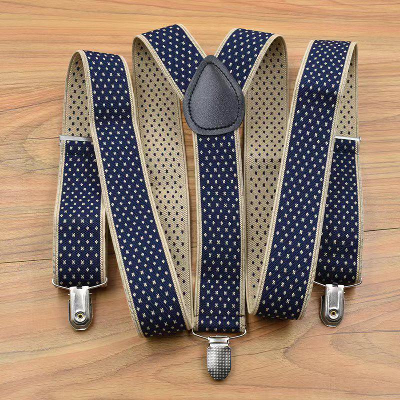 Adjustable Elastic Suspenders for Men & Women - Non-Slip Three-Clip Straps for Formal or Casual Wear