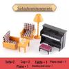 Mini Dollhouse Accessories: Bedroom & Kitchen Play Furniture Set