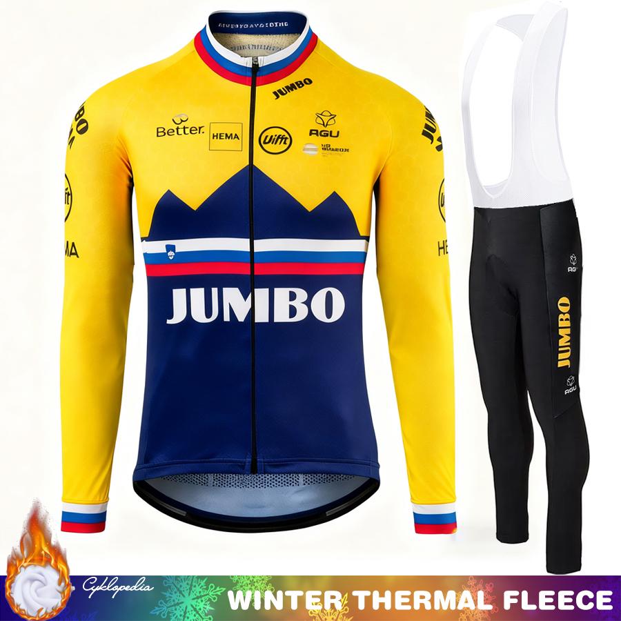 Herrcykelkläder Vinter Termisk Fleece Cykelbyxor JUMBO Man Set Tröja Kläder Cykeldräkt Herroutfit 2026 Byxor Cykel