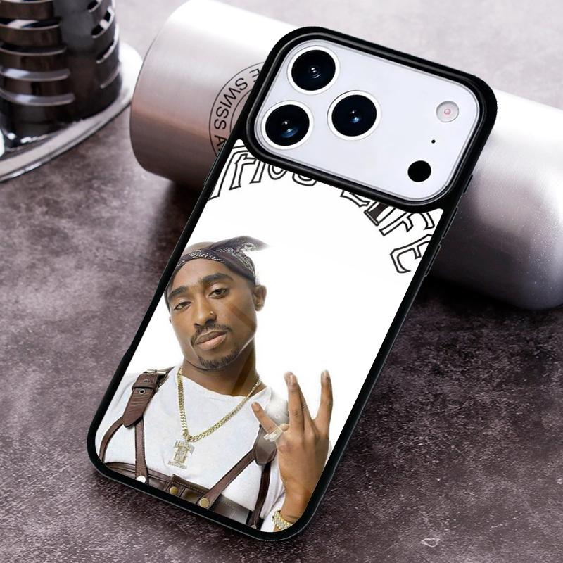 2Pac Hip Hop Singer Phone Case For iPhone 17 16 15 14 13 12 11 Pro Max Plus 17Air Soft Silicone Cover