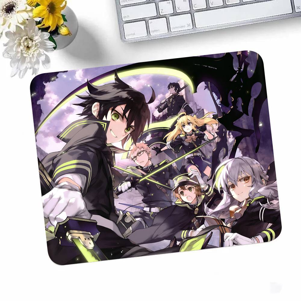 Anime Seraph Of The End Mousepad Small LockEdge Mouse Pad For Gamers Computer Desk Pad Rectangular Anti-slip Rubber