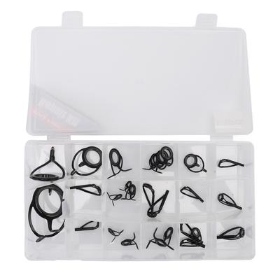 26 Pcs Fishing Rod Guides Stainless Steel Frames Ceramic Rings Fishing Rod Tip Repair Kit for Saltwa