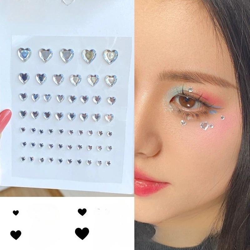 Bellissimi adesivi 3D con strass di cristallo lucido e stelle di perle, album di ritagli, custodie per telefono fai da te, decorazioni per spettacoli di danza, adesivi per il viso.