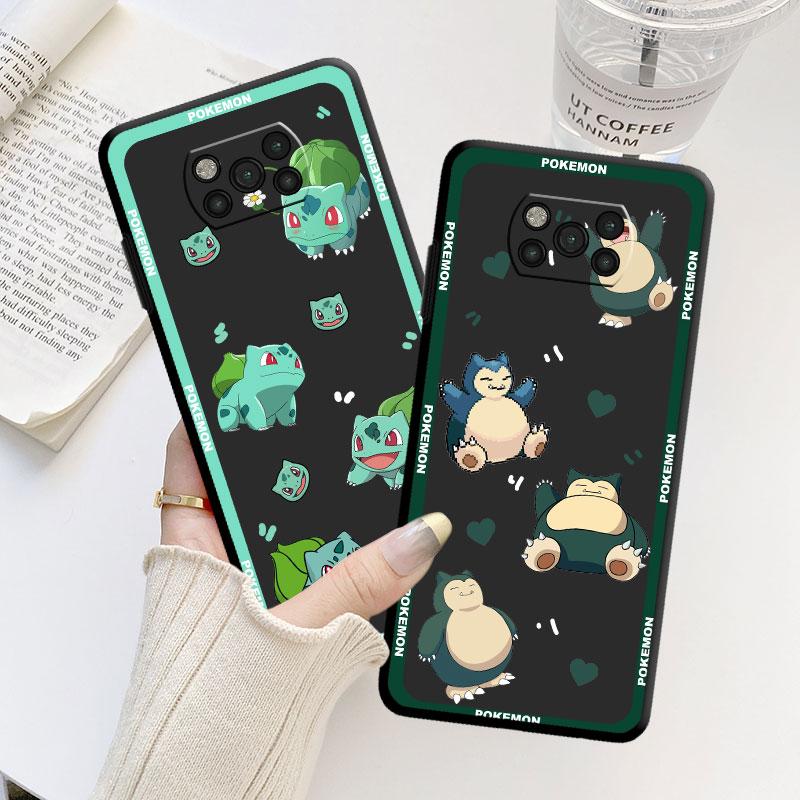 Pokemon Pikachu Cartoon Case dla Xiaomi Mi Poco X3 NFC M4 F3 C40 11 11T 10T Pro 12 9T 9 10Lite tylna miękka obudowa telefonu