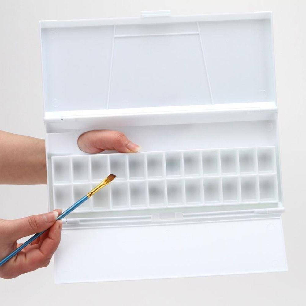 Foldable Travel Painting Palette 24 Grids Watercolor Mixing Tray Art Supplies