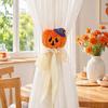 Hexenhut Gardinenhalter Halloween Vorhangbinder, Lustige Kürbis Geist Cartoon Fensterbänder, Einfach zu bedienende Befestigungen Leichte Verstellbare Halter
