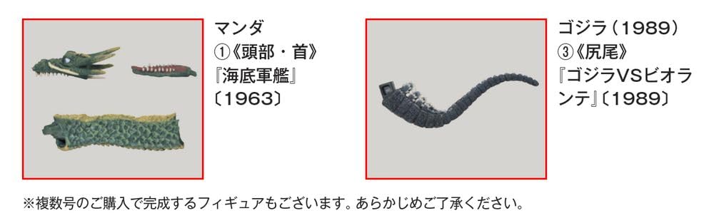 Toho Monster Collection No. 19 (Manda 1/Godzilla (1989) 3) [Encyclopedia] (with Model)