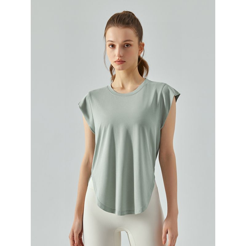 Summer Thin Yoga Vest Blouse for Women Fitness Yoga Wear Tops Loose Quick-Drying Sleeveless Running Exercise T-shirt
