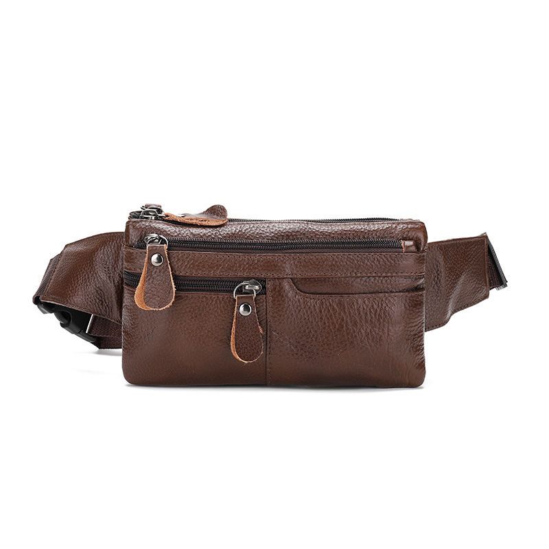 Waist Bag for Men, Close Fitting, Crossbody, Casual, Single Shoulder, Horizontal, Travel, Double-layer Mobile Phone, Men's Bag