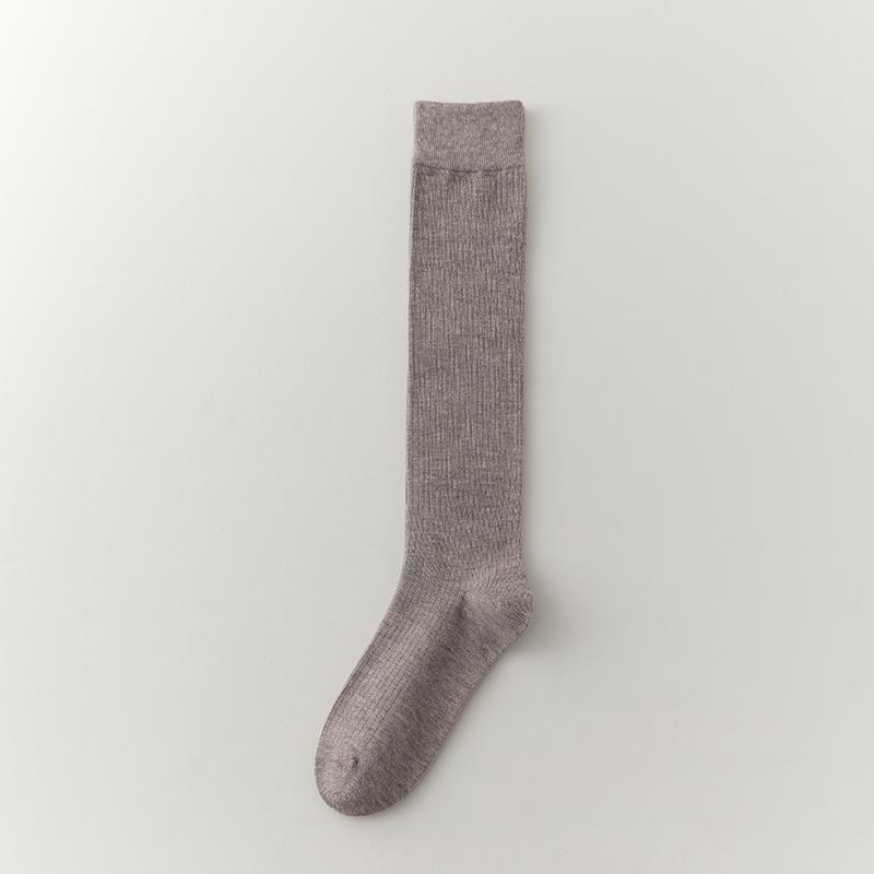 Autumn/Winter High-quality 5A Women's Knee And Calf Mid Length Socks Lightweight And Warm Cold-proof Fine Wool Stripes Stockings