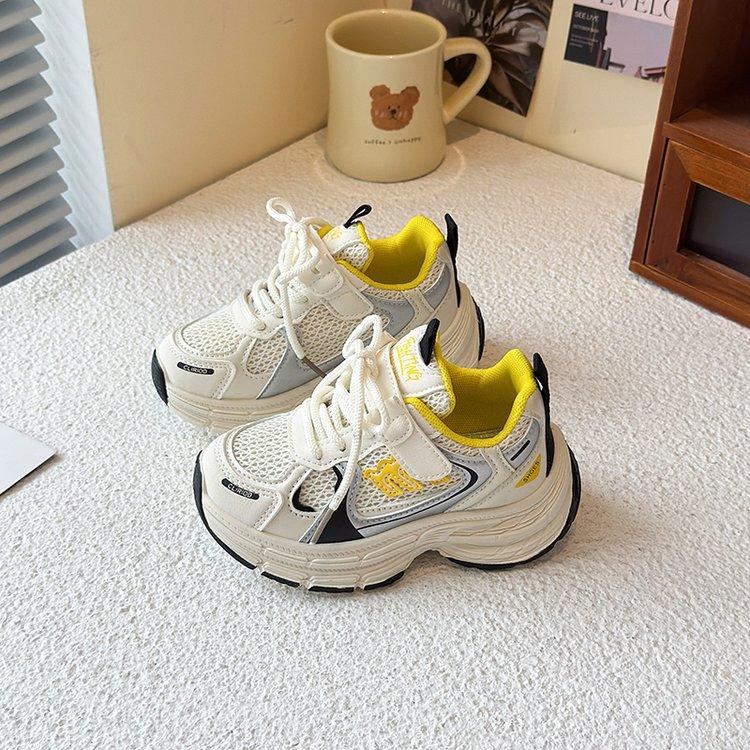 

Platform-soled children s sports shoes 2025 autumn new boys mesh breathable dad shoes medium and older children s soft-soled casual shoes 37