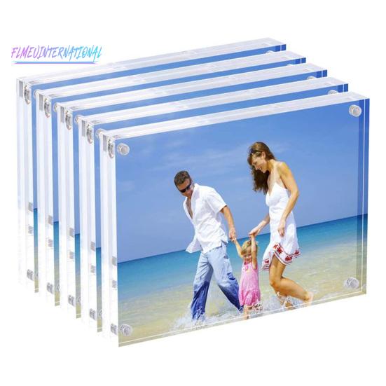 

Фоторамка Двусторонняя магнитная фоторамка - акриловый настольный держатель для фотографий для домашнего офиса и студии 4Inch