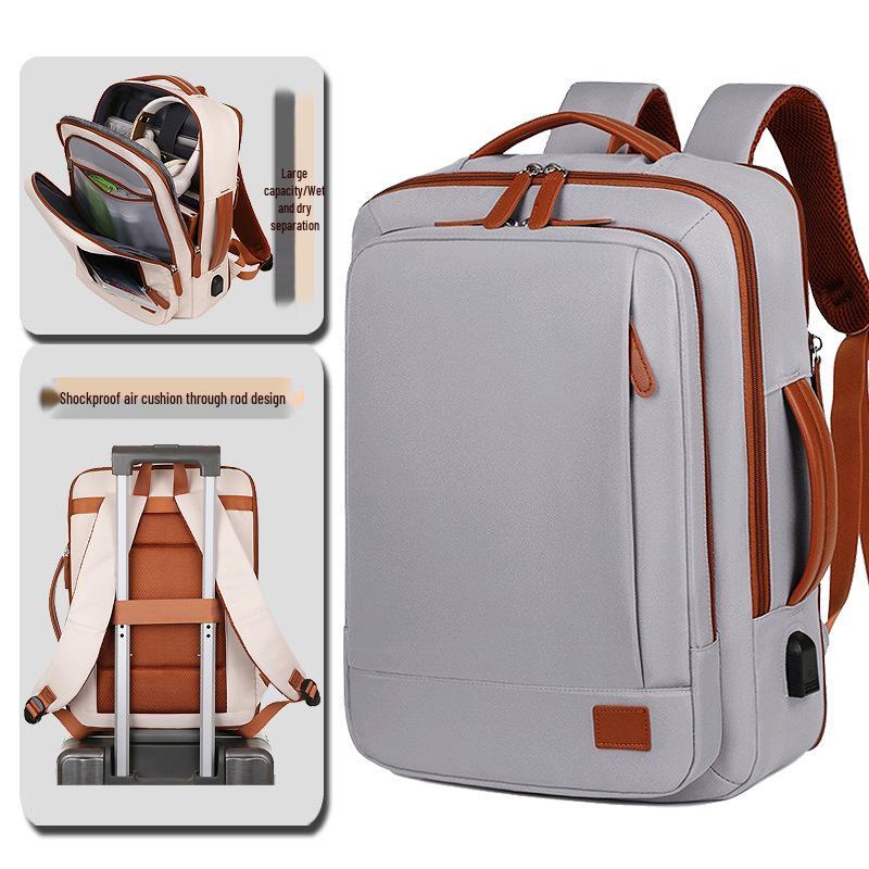 Unisex Waterproof Travel Backpack: High-End, Expandable with Large Capacity for Laptops