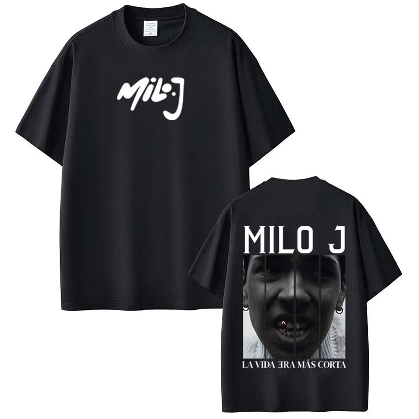 

Rapper Milo J La Vida Era Mas Corta Album Tshirt Men Women Harajuku T-shirts Summer Loose Casual Cotton Vintage T-shirt Tops ... 5XL різнокольоровий