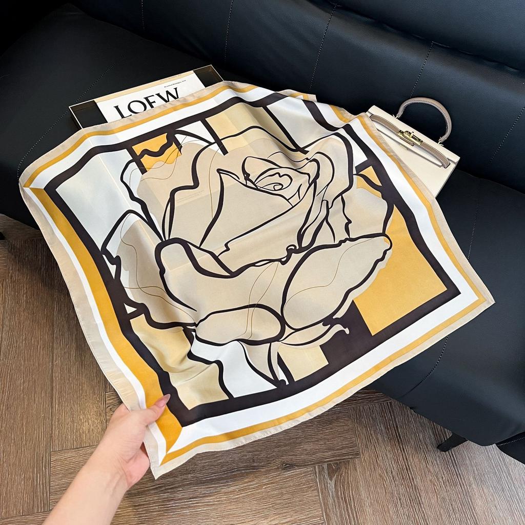 New artificial silk shell marine silk scarf 71cm square scarf professional scarf shawl scarf