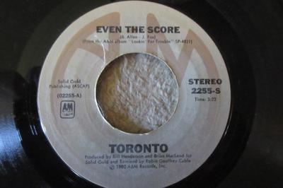 7inch Record TORONTO  Even The Score 2255S AM 1980 US Rock Used