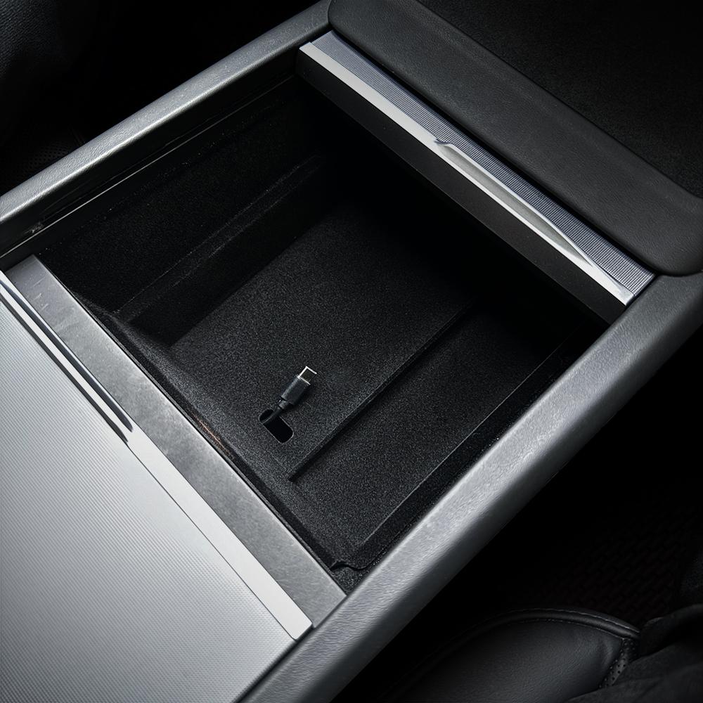 For Tesla New Model Y Juniper Launch 2025 Model 3 Highland 2024 Front Rear Center Console Armrest Hidden Storage Box Watercup