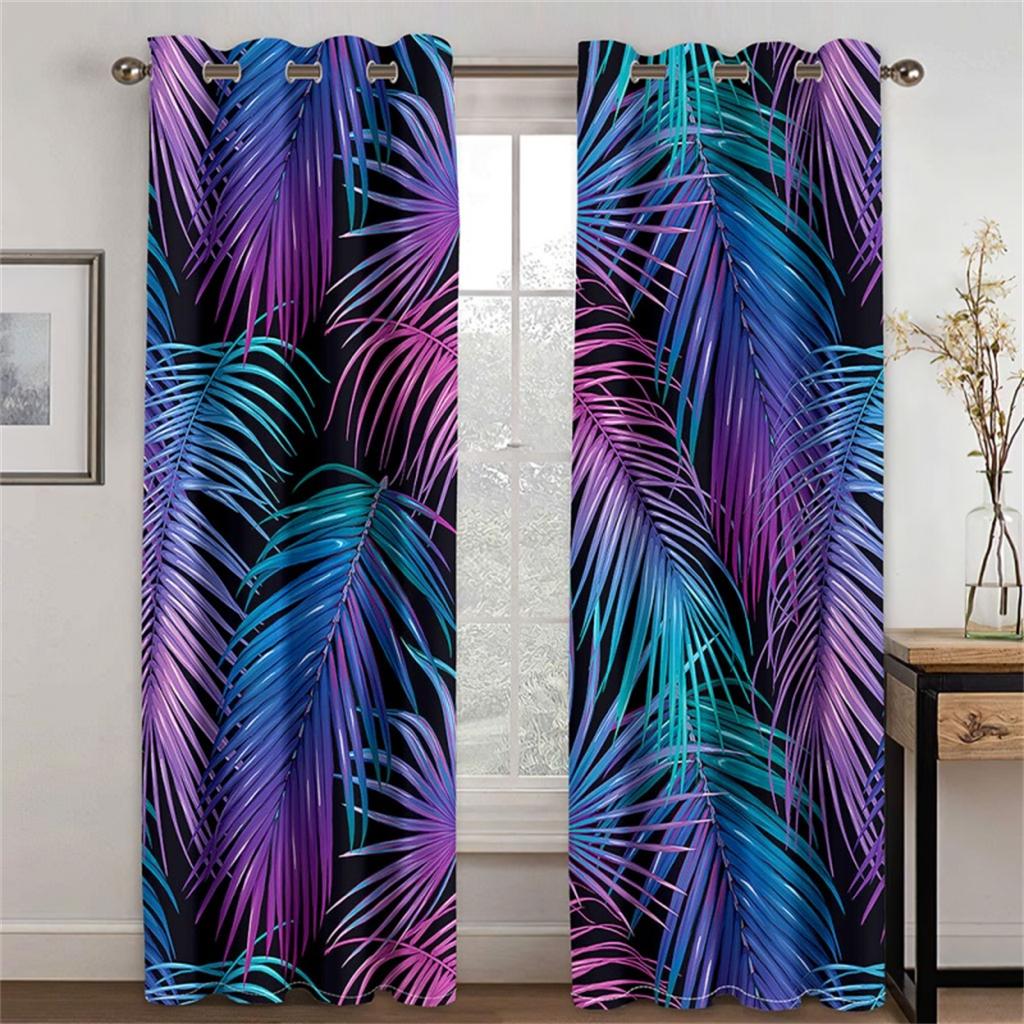 2 Panel Rotating Color Innovative Curtains Visual Impact Applicable Living Room Bedroom Kitchen Balcony Window Decoration
