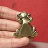 Brass Small Frog Miniatures Figurines Vintage Handmade Copper Animal Ornaments Home Decor Living Room Desktop Decorations Crafts