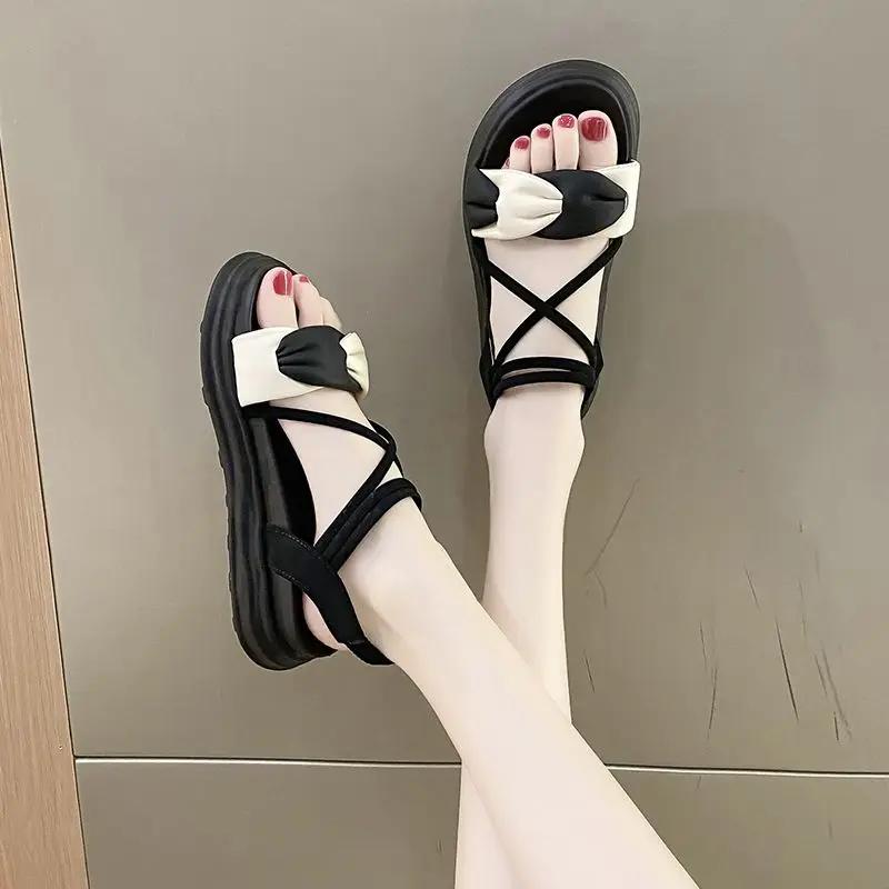 Fashion Outdoor Platform Ladies Shoes Wholesale Vintage Summer 2025 Women's Sandals Comfortable Trending Asian Size Designer Pvc Shoe