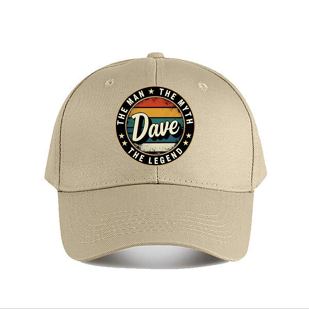 Dave The Legend Vintage Baseball Cap Fashion Unisex Sunhat Womens Outdoor Sports Snapback Cap
