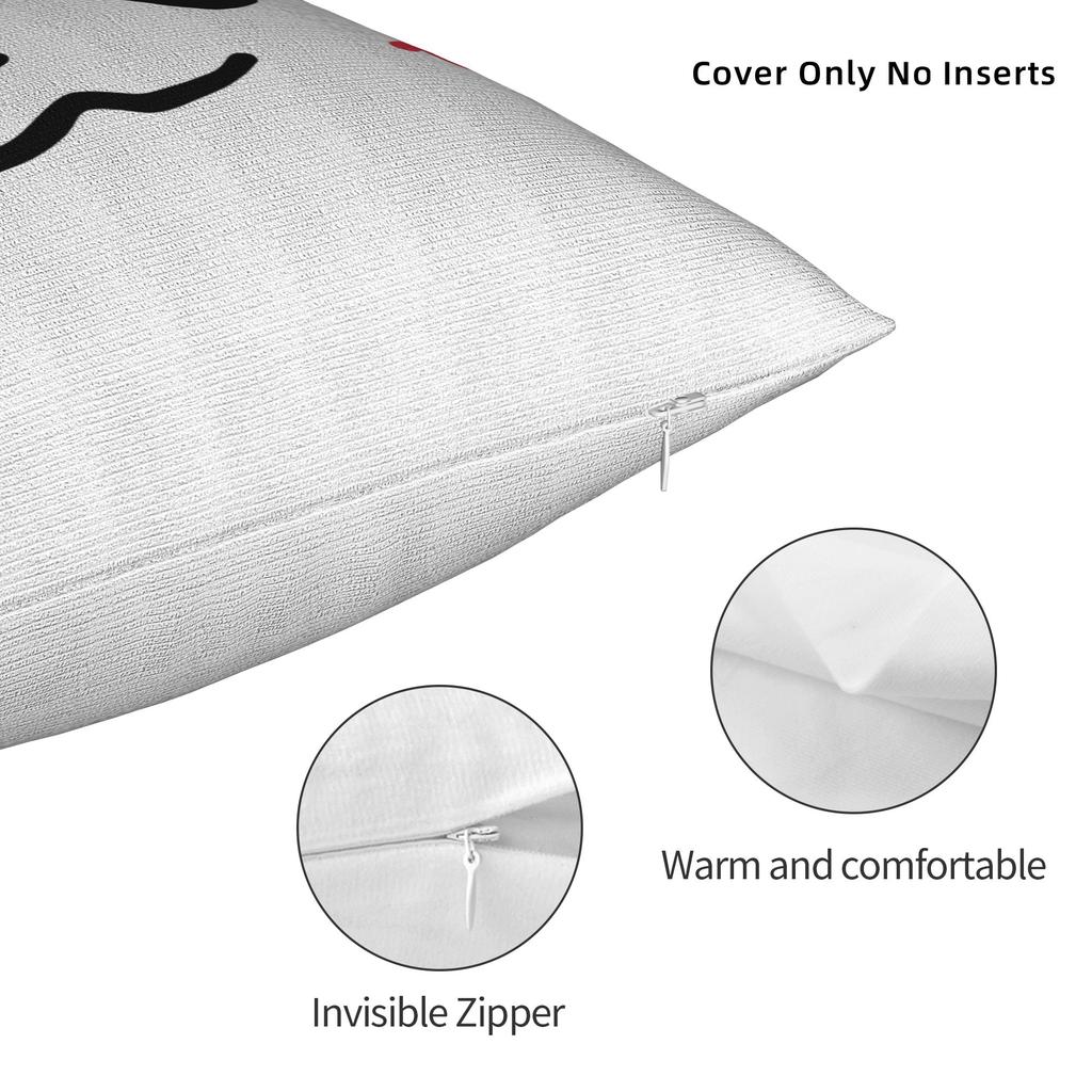 Boykisser Face Pillowcase Polyester Cushion Cover Gift Cat Pillow Case Cover Seat Square 45X45cm