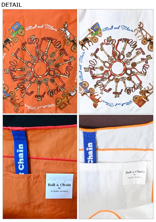 Ball Chain Key and Carriage Shopping Eco 301038 & KEY&CARRIAGE Bag, Bag, White, Medium,