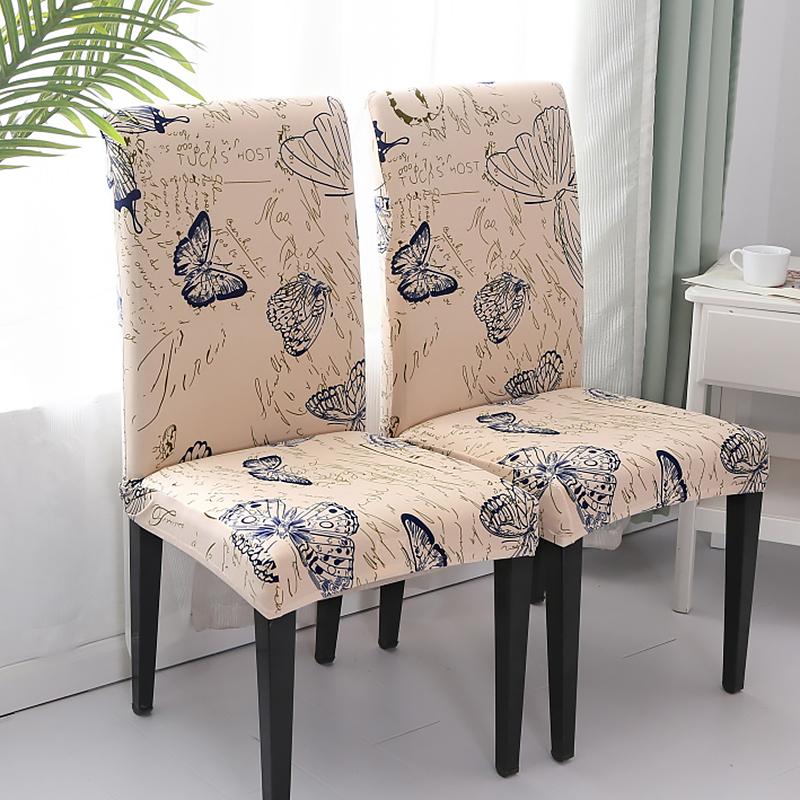 Printed Chair Covers Adjustable Dining Chair Cover Big Elastic Chairs Protector Kitchen Wedding Desk Stretch Modern Geometric