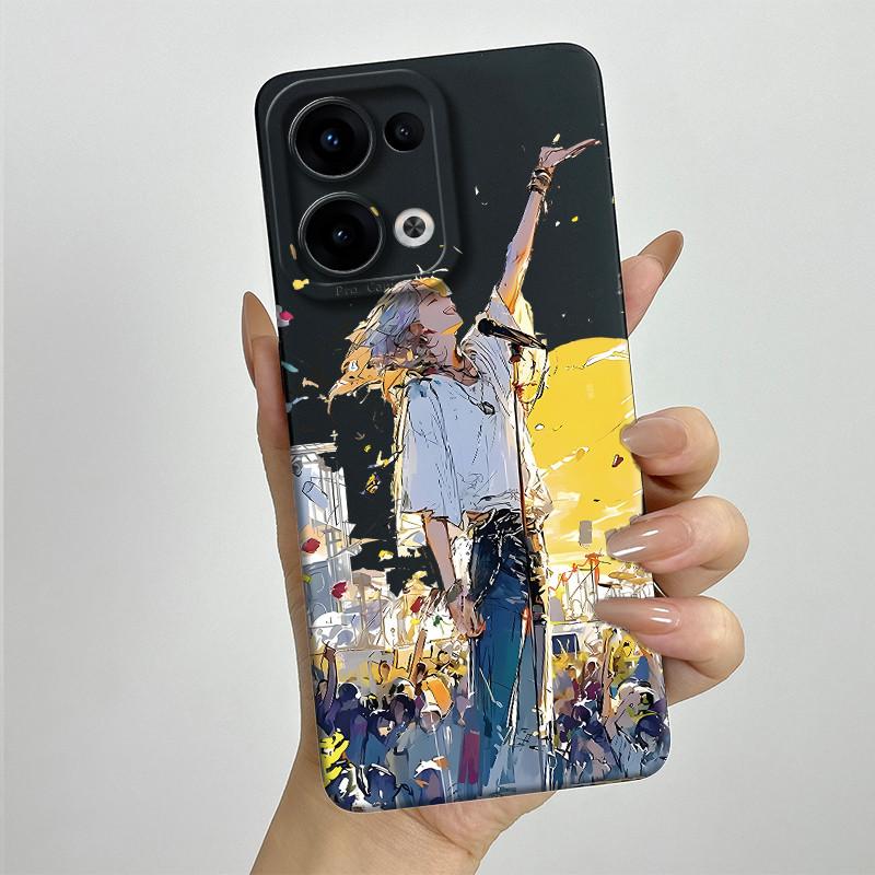 For OPPO Reno 13 CPH2689 Reno13 Phone Case Soft Silicone Funda Sweet Painted Fashion Cartoon Bumper Coque Printed Back Cover
