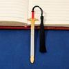 Swords Design Alloy Bookmarks With Decorative Tassels Martial Arts Inspired Metal Lightweight Book Marker