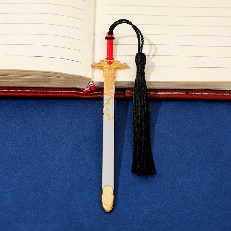 Swords Design Alloy Bookmarks With Decorative Tassels Martial Arts Inspired Metal Lightweight Book Marker