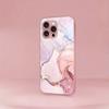 Kreatives Marmormuster Rosa Metallic Lack Glas Hartes Handygehäuse für iPhone 17 16 15 14 13 12 11 Pro Max Plus 16E 17Air Hülle