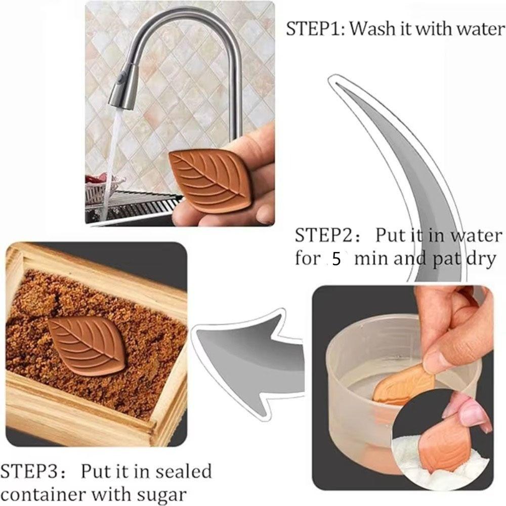 3Pcs Leaf Design Salt Saver Clay Tea Humidifying Stone Household Tea Humidifier Spices