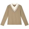 Women's Straight Shoulder Long-Sleeve T-Shirt, New 2026 Stylish Lapel Top for Spring & Autumn. Versatile Base Layer or Outerwear.