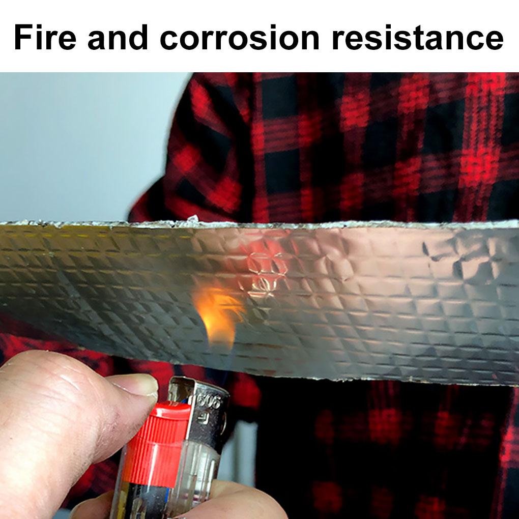 Hochtemperaturbeständiges Wasserdichtes Klebeband Aluminiumfolie Verdicken Butylband Wandriss Dachkanal Reparaturband 3-10M