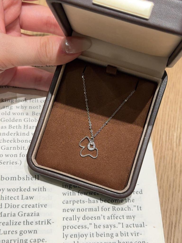 S925 Silver Full Diamond Horse Necklace for Women - Year of the Horse, High-Class Lucky Gift