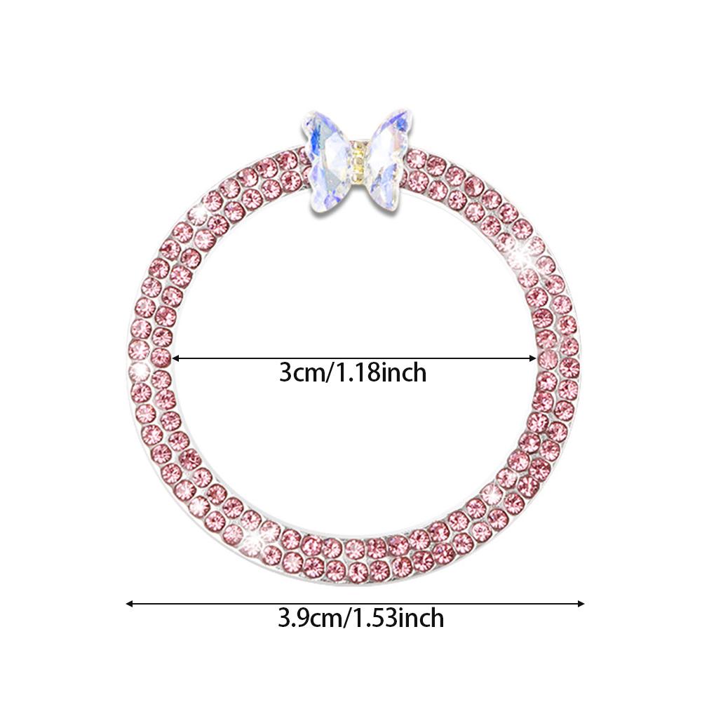 Kristall-Auto-Onekey-Startknopf-Dekorationsring mit Diamant-Strass-Kreis-Start-Stopp-Schalterring Auto-Innenausstattung