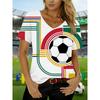 Women's T Shirt Tee Top Casual Short Sleeve V Neck Regular Tops Daily Sports Going out White Red Orange Summer Spring