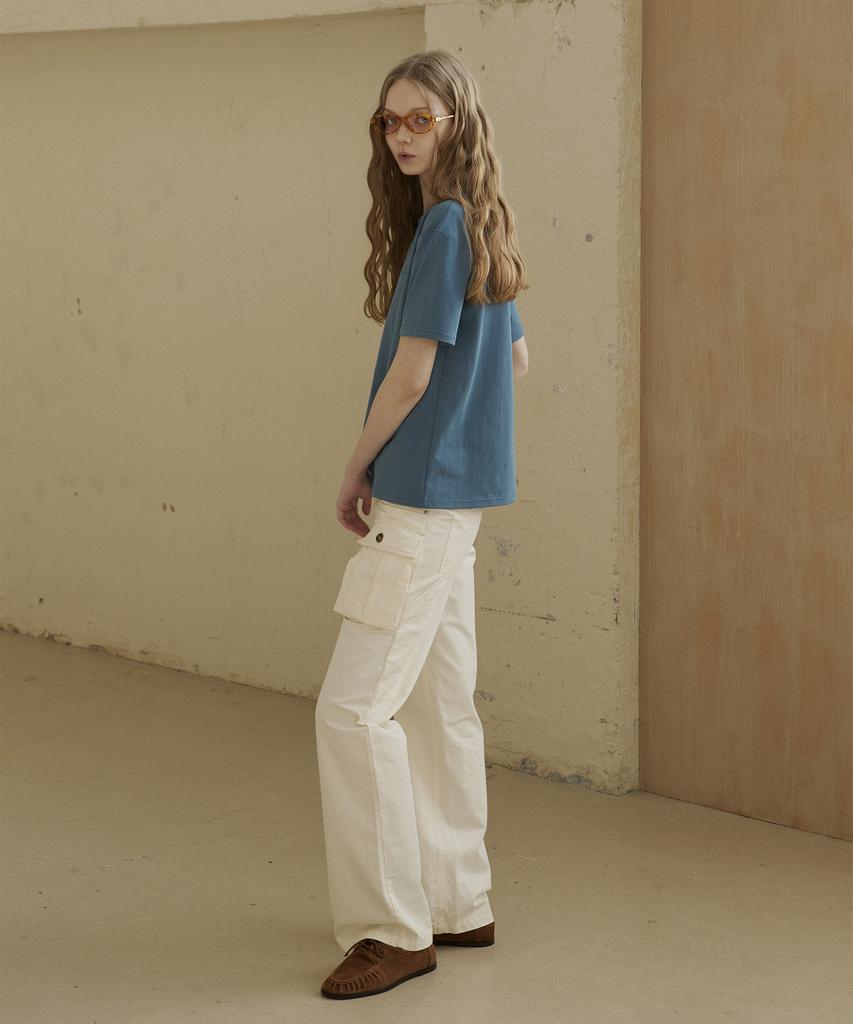 GREENBUTTER Cozy Solid Tee (Dusty Blue)