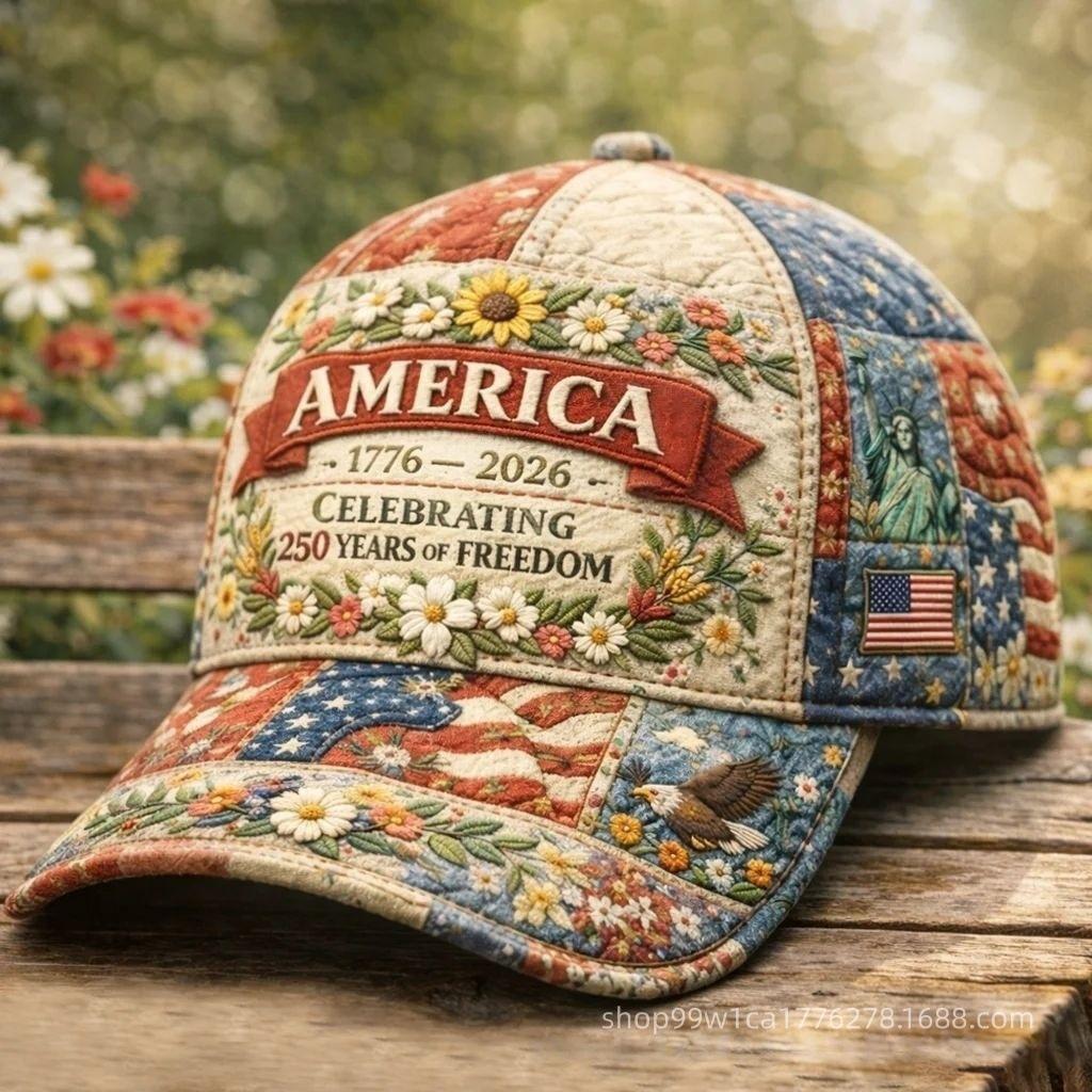 Jubileum Amerikanska Självständighetsdagen D Digitaltryckt Basebollkeps Herr Vintage Blommig Skuggkeps
