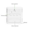 Magnetic Digital Alarm Clock with Date Time Temperature Humidity LCD Display Battery Operated for Modern Home Decors