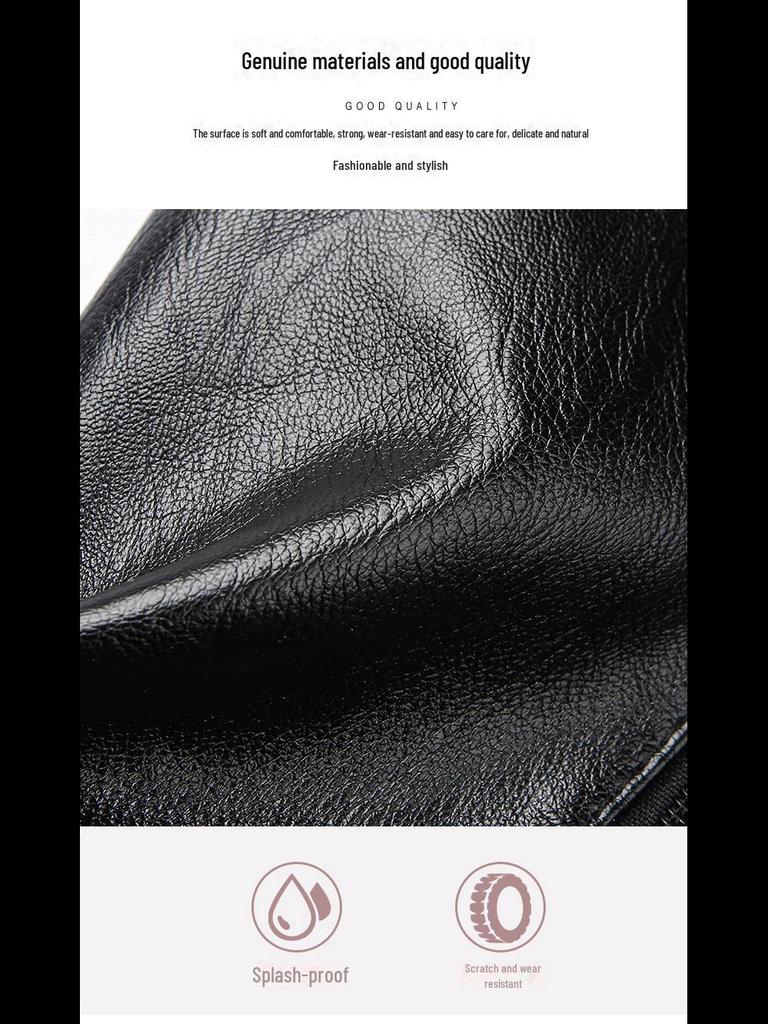 Bolsa de Ombro Mensageiro Feminina de Couro Macio com Vários Compartimentos e Camadas