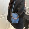 Denim Mobile Phone Bag Messenger Bag New Literary Handbag Versatile Commuter Clip Women's Bag Mobile Phone Bag