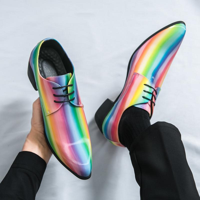 Moda Moda Abito da Festa Scarpe in Pelle Uomo Colore Scarpe da Matrimonio Business per Uomo Club Scarpe Formali Scarpe Artigianali Designer Originali